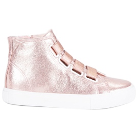 Sneakers rosa sopra la caviglia