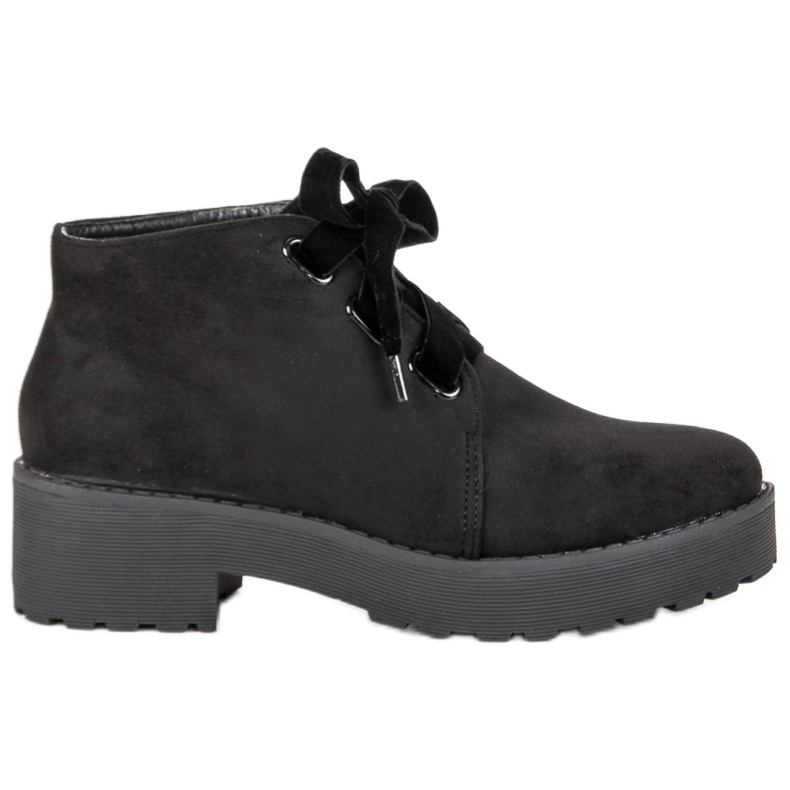 Anesia Paris Stivali alla moda in pelle scamosciata nero