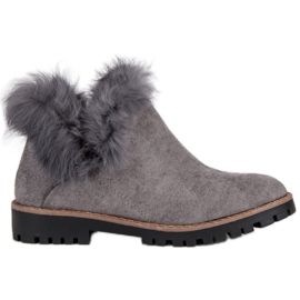 Forever Folie Stivaletti slip-on in camoscio grigio