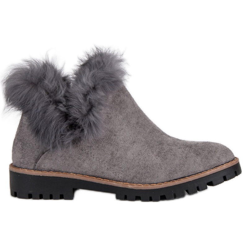 Forever Folie Stivaletti slip-on in camoscio grigio