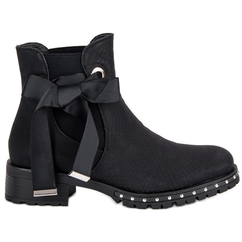 Ideal Shoes Stivaletti Chelsea neri alla moda nero
