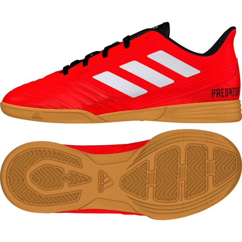 Scarpe indoor adidas Predator Tango 18.4 rosso