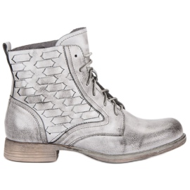 Forever Folie Stivaletti casual allacciati grigio