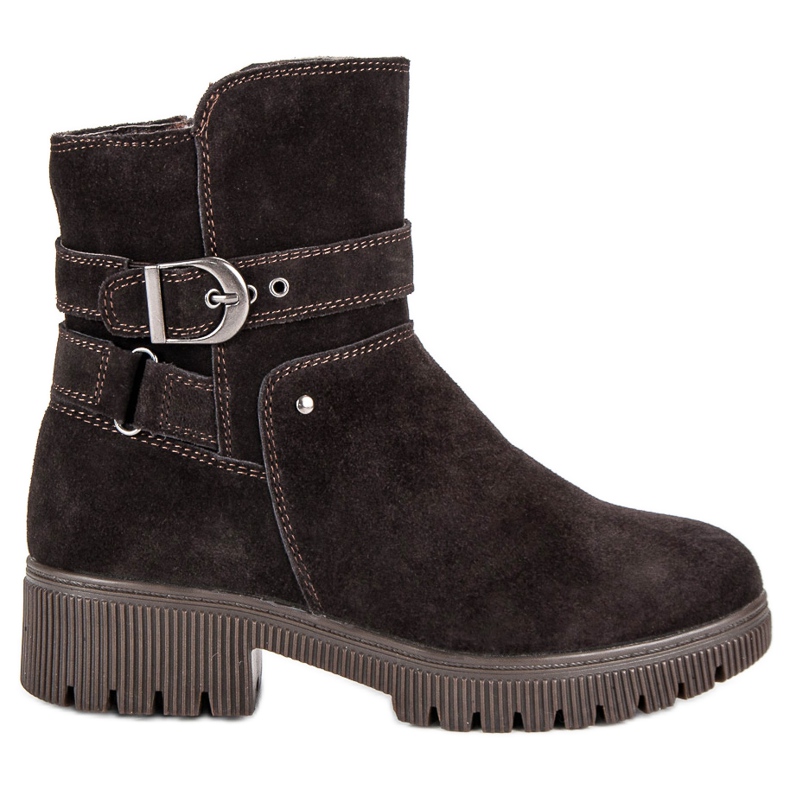 Stivali di pelle caldi marrone