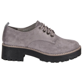 Scarpe scamosciate grigie grigio