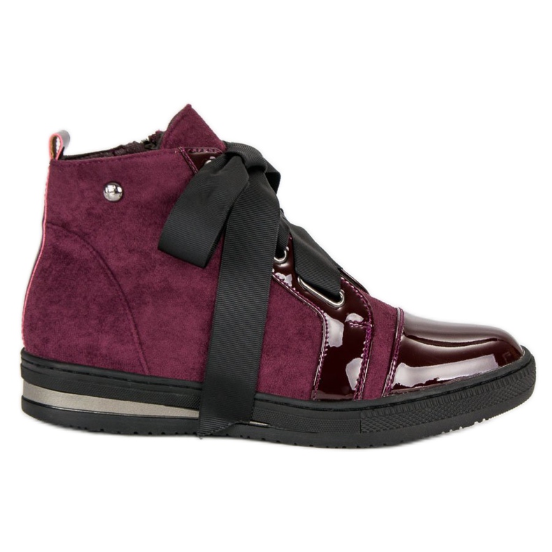 Filippo Sneakers alla moda sopra la caviglia viola rosso