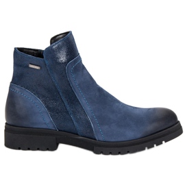 Comodi stivali VINCEZA in pelle blu