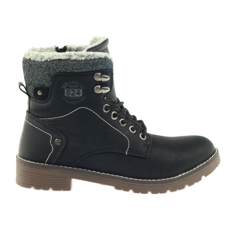 Stivaletti stringati neri DK2025 nero