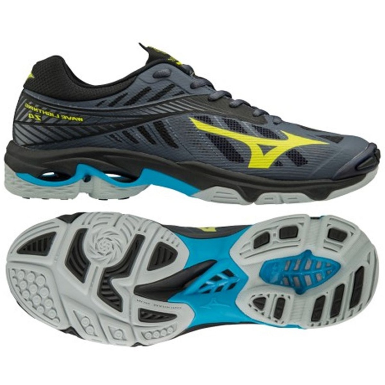 Mizuno Wave Lighting Z4 M V1GA180047 scarpe da pallavolo nero grigio