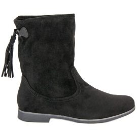 Weide Stivaletti boho in pelle scamosciata nero