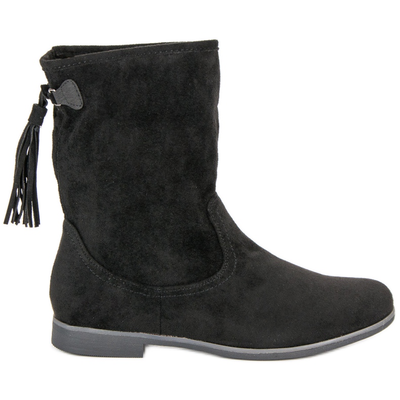 Weide Stivaletti boho in pelle scamosciata nero