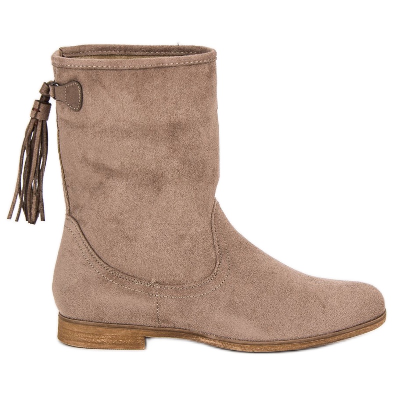 Weide Stivali boho in pelle scamosciata marrone