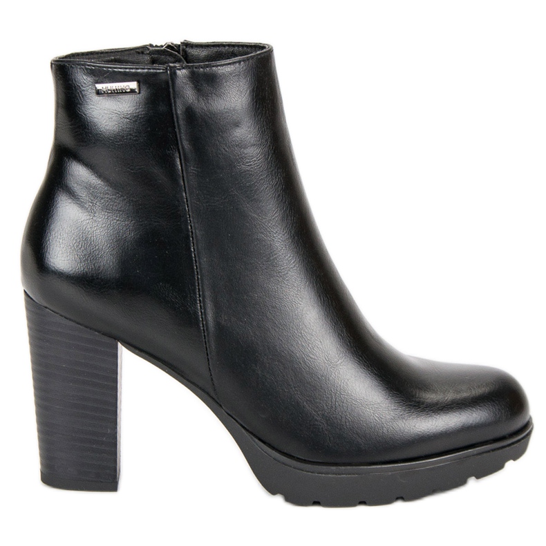 Weide Stivaletti neri sul post nero