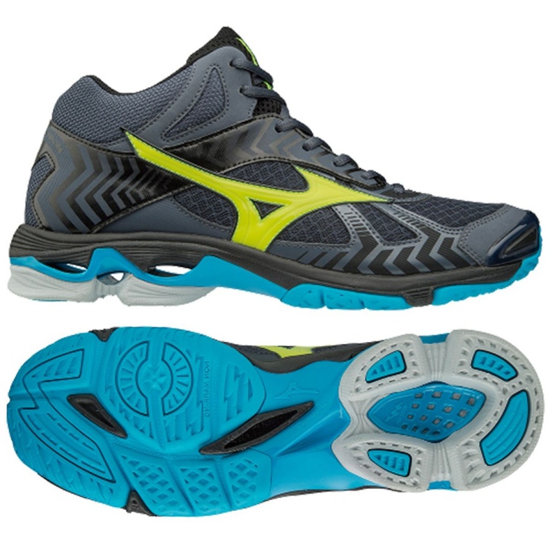 Scarpe da pallavolo Mizuno Wave Bolt 7 M V1GA186547 nero grigio