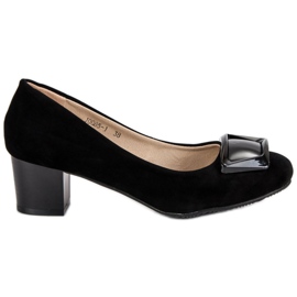 J. Star Décolleté in camoscio nero