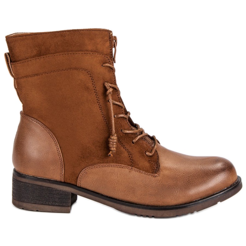 Stivali con cerniera marrone