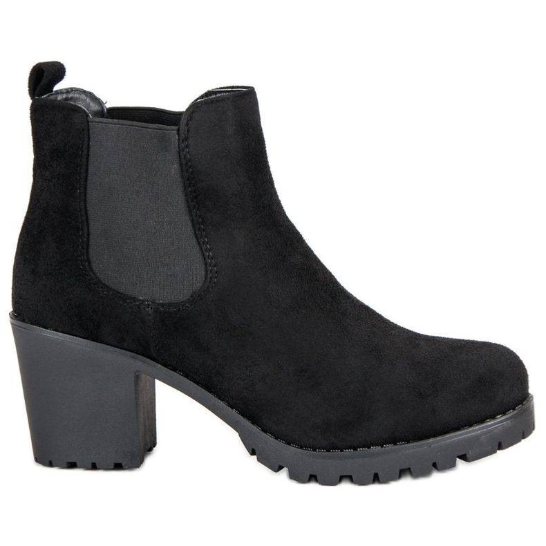 Super Me Stivali Jodhpur in camoscio nero