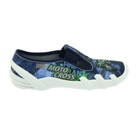 Pantofole per bambini Befado 290y170 blu verde blu navy