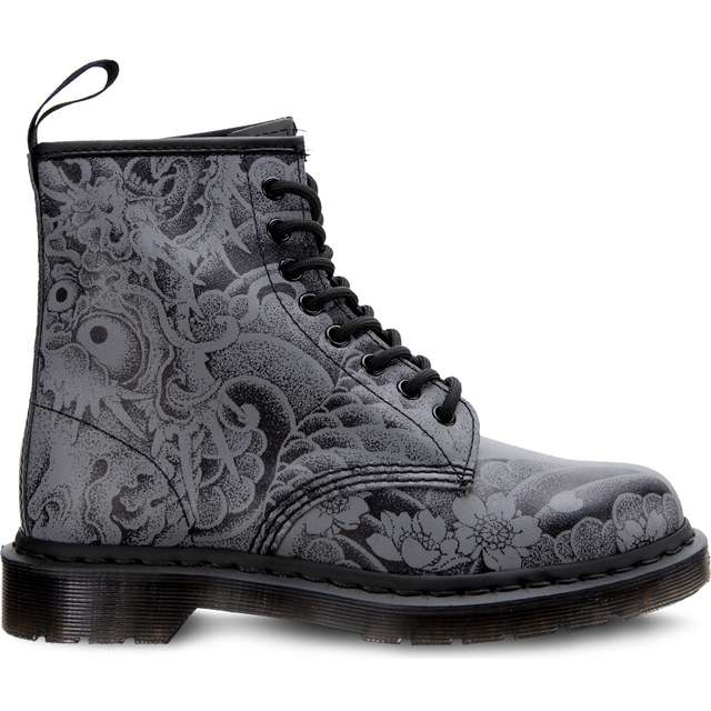 Dr. Martens Rovescio per tatuaggio 1460 Ot Black Gunmetal Ot nero grigio