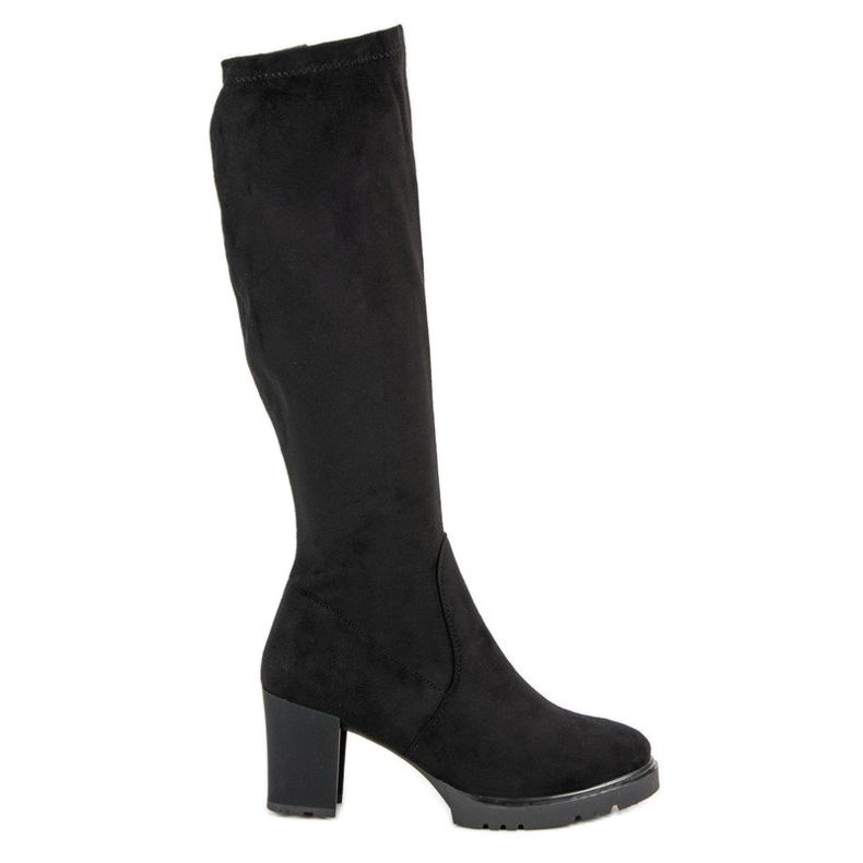 Stivali in camoscio nero