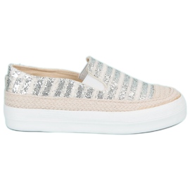J. Star Espadrillas d'argento grigio