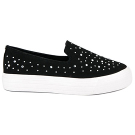 J. Star Sneakers senza lacci nere nero