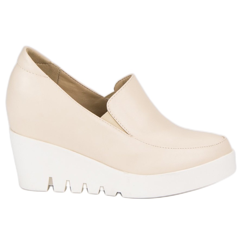 J. Star Scarpe eleganti con zeppa marrone