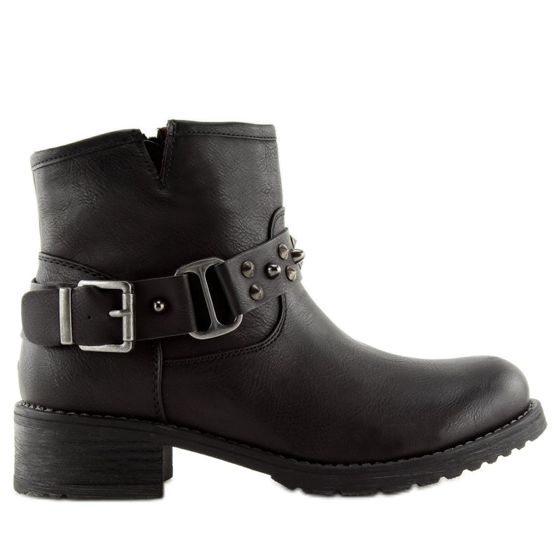 Stivali neri con borchie nero 810-PA Nero