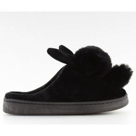 Pantofole nere da donna nere DD90 nere nero