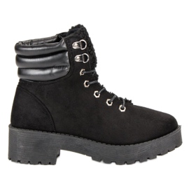 Trapper in pelle scamosciata nero