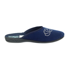 Pantofole velour paillettes Adanex blu navy