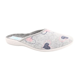 Pantofole in feltro grigie cuori Adanex 19255 grigio rosa