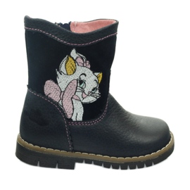 Ren But Stivali in pelle per bambini con gattino Ren ma 1525 blu navy