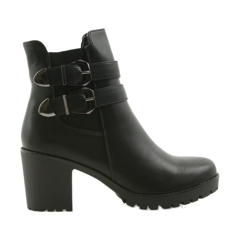 Stivali in legno con fibbie Filippo 517 nero