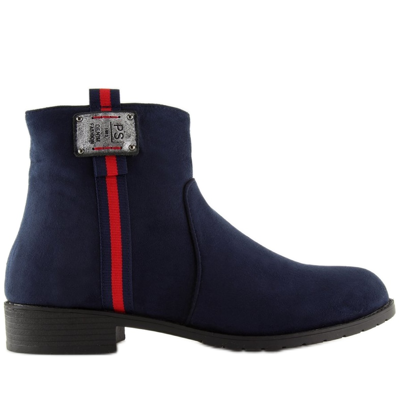 Stivali in camoscio, blu navy 100-913B0-2 Blu