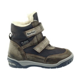 Stivali in pelle con stivali a membrana Bartuś beige blu navy