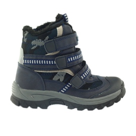 American Club Stivali americani stivaletti stivali invernali 87433 blu navy bianco nero