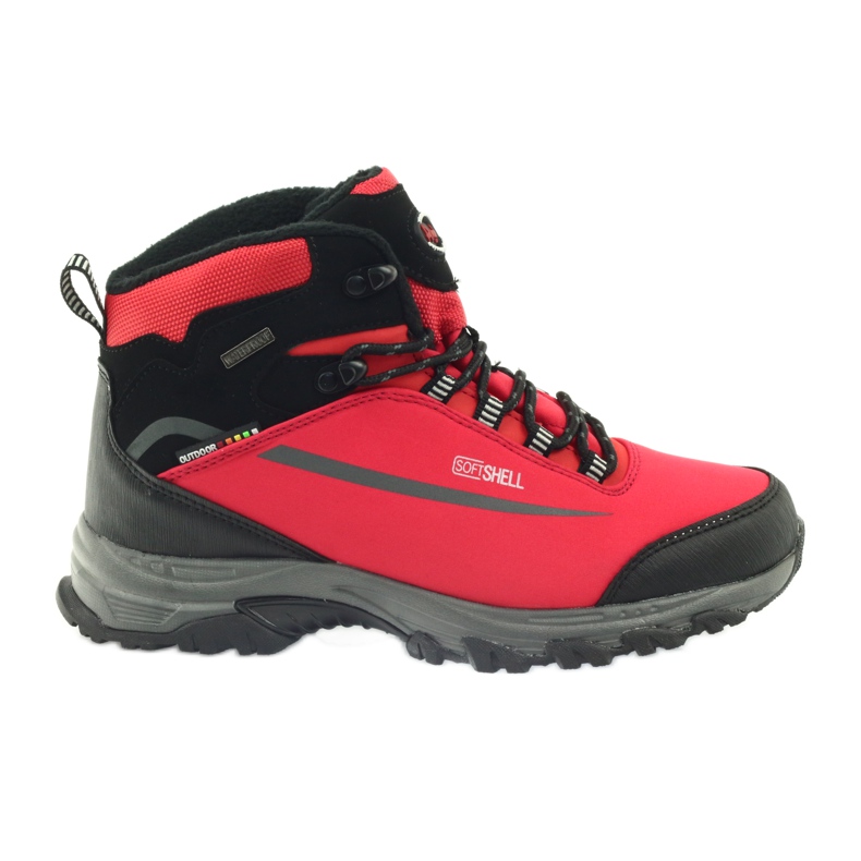 American Club Softshell trekking con membrana nero rosso