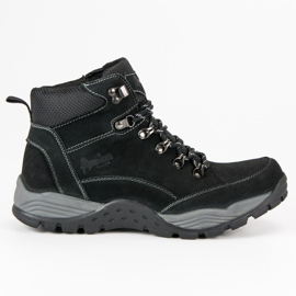 American Club Trapper americani in pelle nero