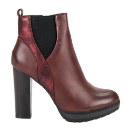 Erynn Stivali bordeaux sexy rosso