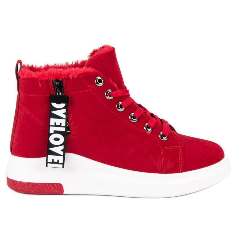 Calde scarpe da ginnastica rosso