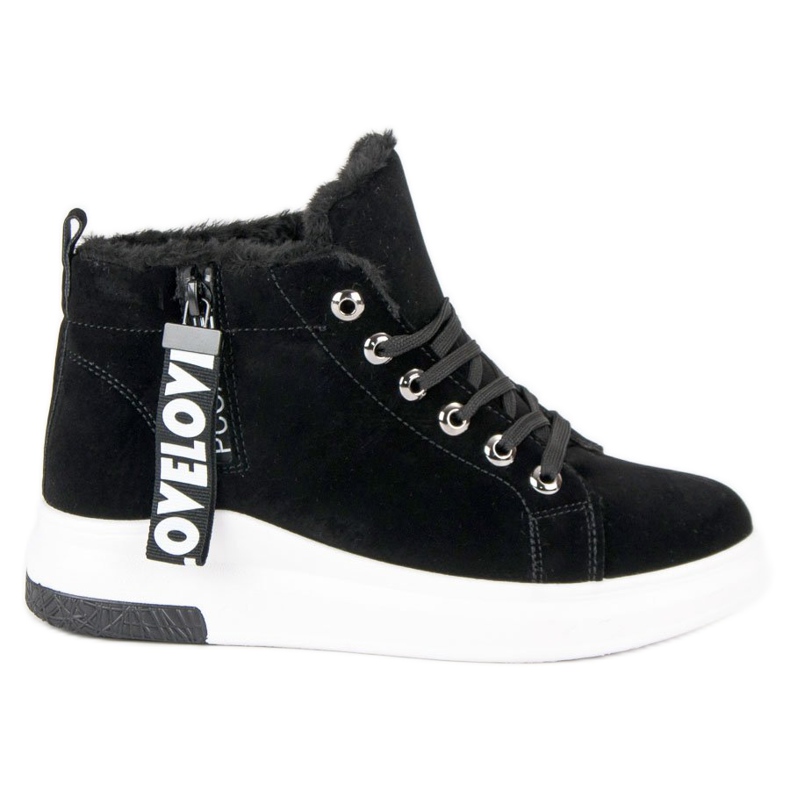 Calde scarpe da ginnastica nero