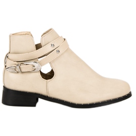 Stivali alla moda beige