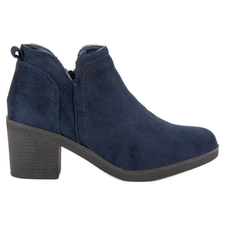 Ideal Shoes Stivali con tacco alto blu