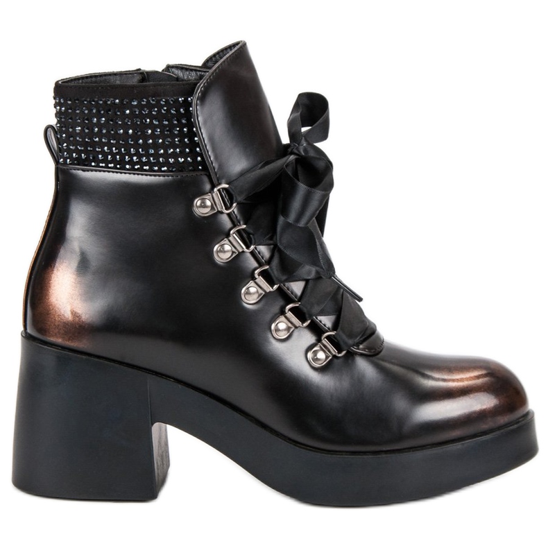 Super Me Stivali alla moda con tacco alto marrone