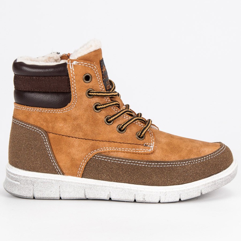 American Club Scarpe da ragazzo con riscaldamento americano marrone