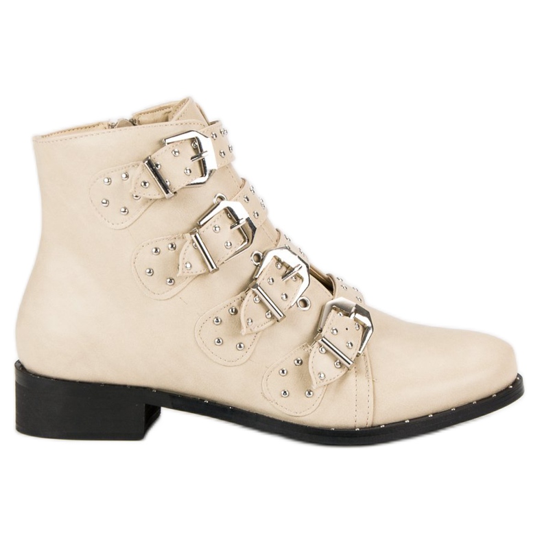 Stivali beige stile rock