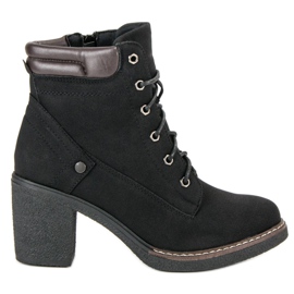 Sweet Shoes Stivali stringati autunnali nero