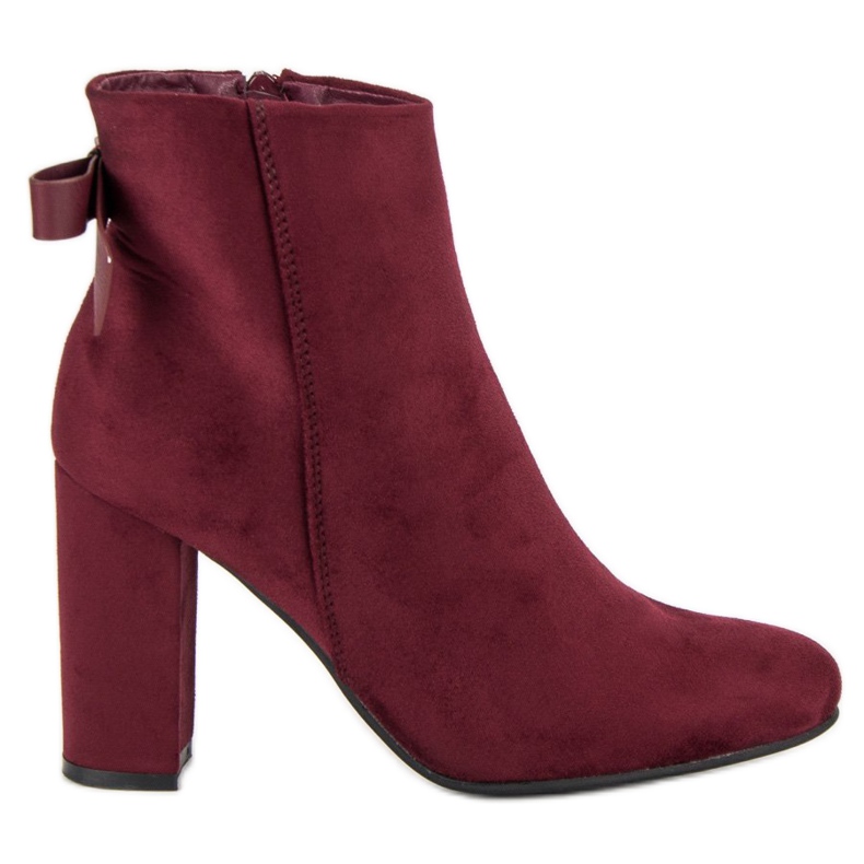Ideal Shoes Stivaletti rossi alla moda rosso