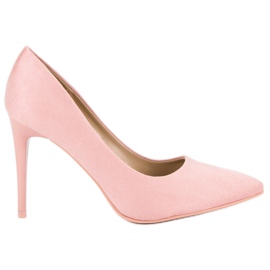 Tacchi in pelle scamosciata rosa